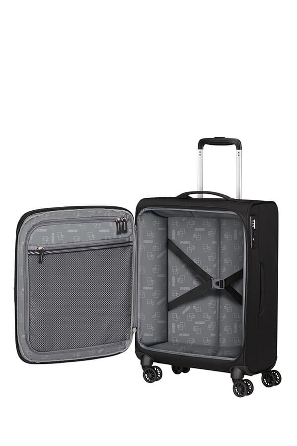 American Tourister Aerospin Spinner Expandable S  Czarny