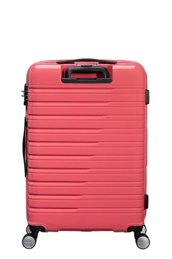 Flashline Pop Walizka Średnia | American Tourister Flashline Pop Spinner Exp TSA 67cm  Coral Pink