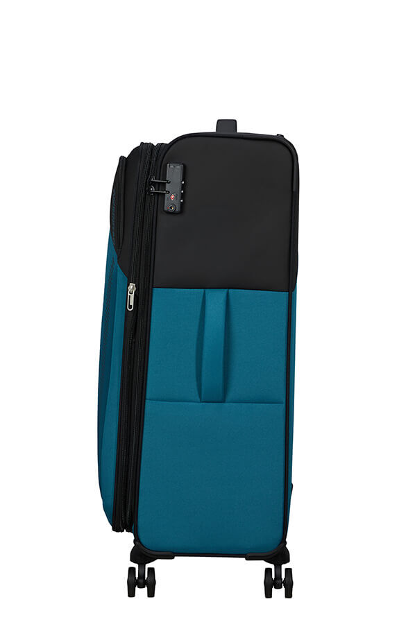 American Tourister Daring Dash Spinner Expandable TSA L  Czarny/Niebieski