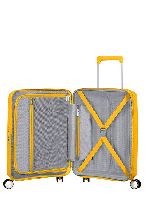 American Tourister Soundbox Spinner 55  Golden Yellow