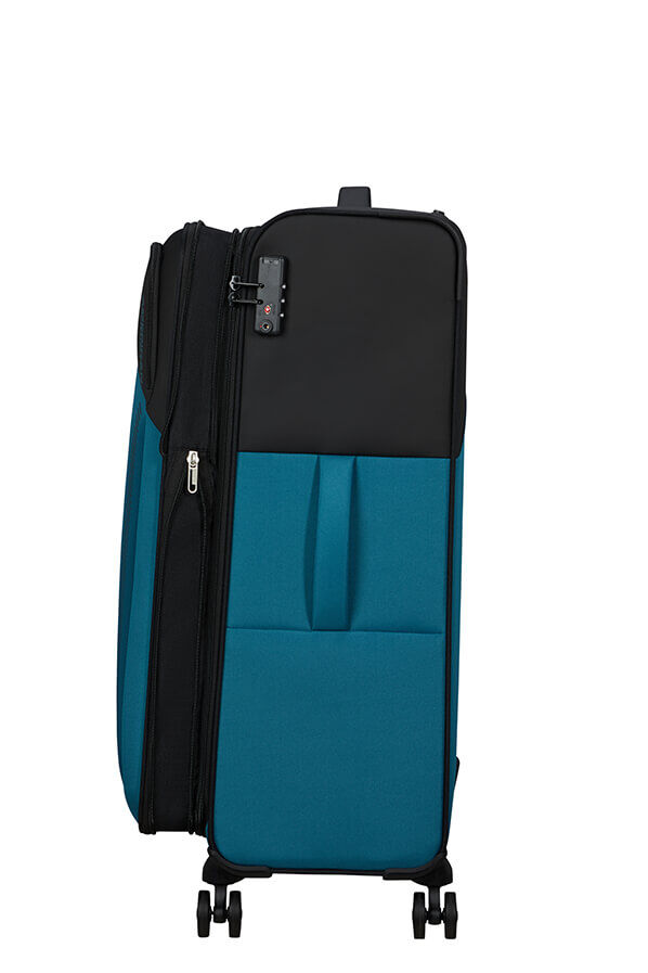 American Tourister Daring Dash Spinner Expandable TSA L  Czarny/Niebieski