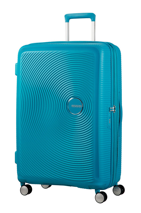 American Tourister Soundbox Spinner poszerzany 77cm Summer Blue