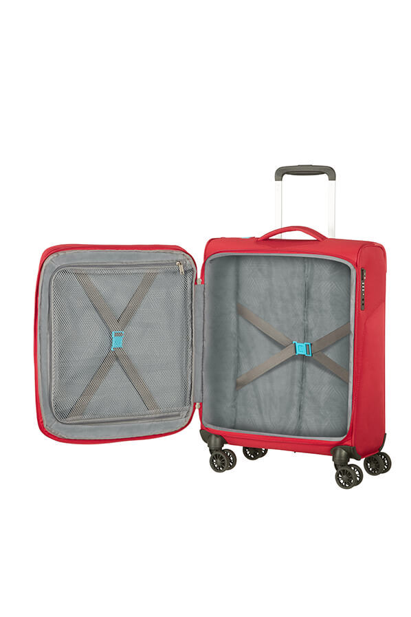 American Tourister Summerfunk Spinner Exp TSA 55cm  Czerwony