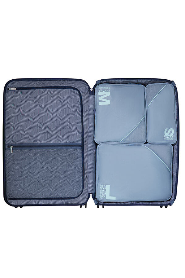 Packing Cubes Zestaw 3 organizer&oacute;w do pakowania | American Tourister American Tourist. Ta Packing Cubes S/M/L  Stone Blue/Blue