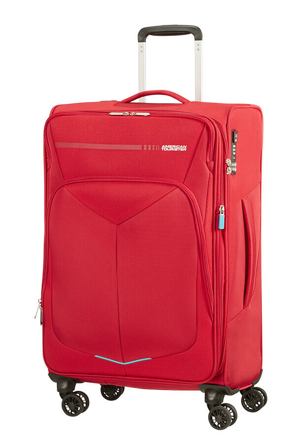 American Tourister Summerfunk Spinner Exp TSA 67cm  Czerwony
