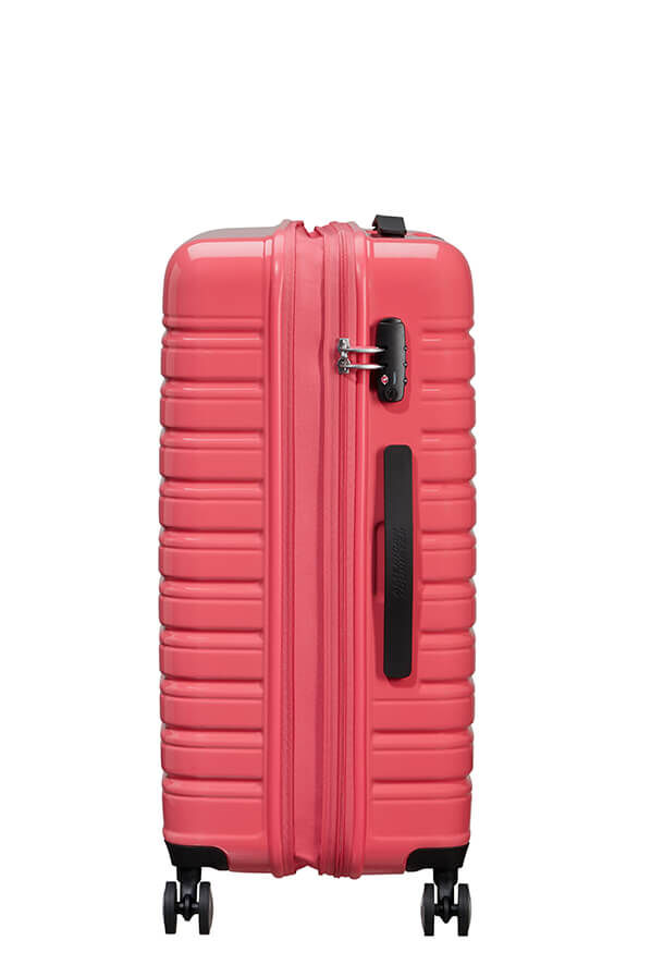 Flashline Pop Walizka Średnia | American Tourister Flashline Pop Spinner Exp TSA 67cm  Coral Pink