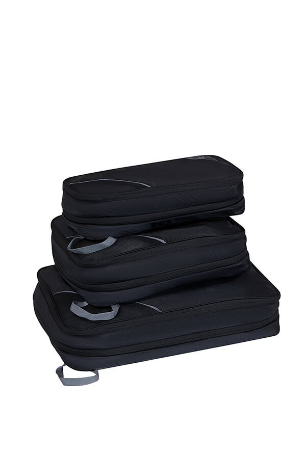 Packing Cubes Zestaw 3 organizer&oacute;w do pakowania | American Tourister American Tourist. Ta Packing Cubes S/M/L  Czarny/Szary