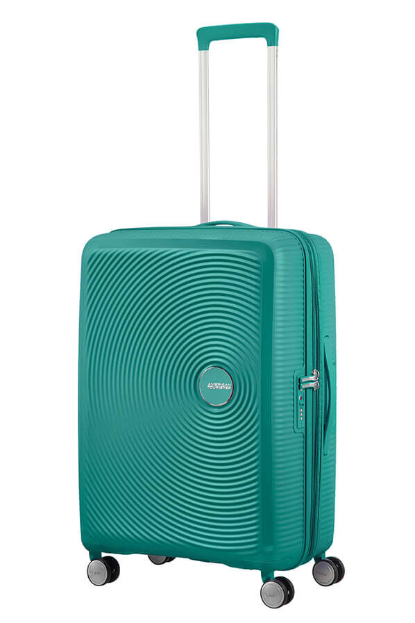 SoundBox Walizka Średnia | American Tourister Soundbox Spinner TSA Expandable 67cm  Forest Green