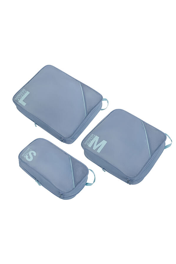 Packing Cubes Zestaw 3 organizer&oacute;w do pakowania | American Tourister American Tourist. Ta Packing Cubes S/M/L  Stone Blue/Blue