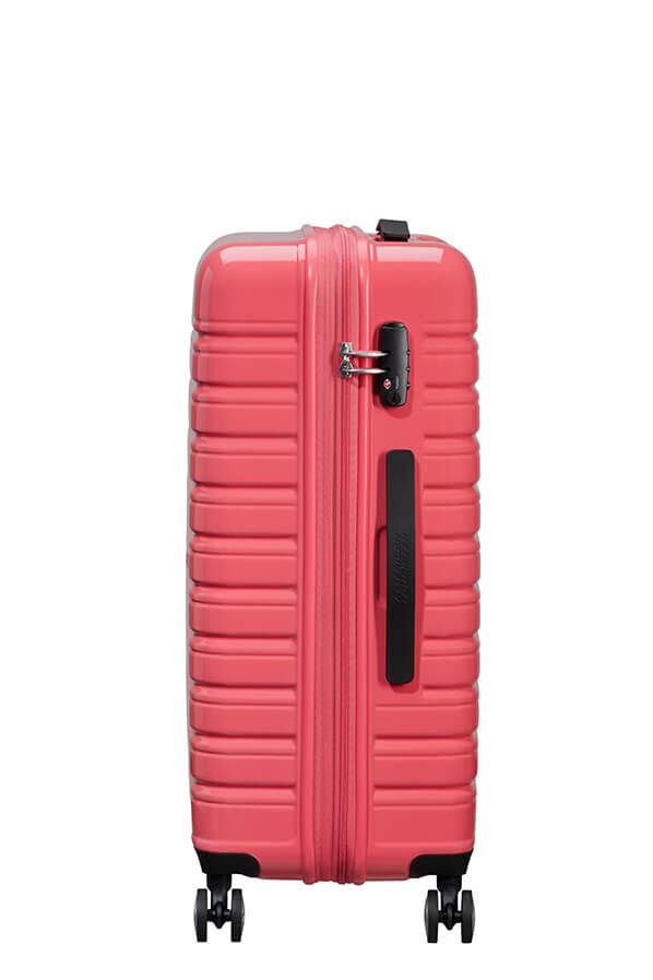 Flashline Pop Walizka Średnia | American Tourister Flashline Pop Spinner Exp TSA 67cm  Coral Pink