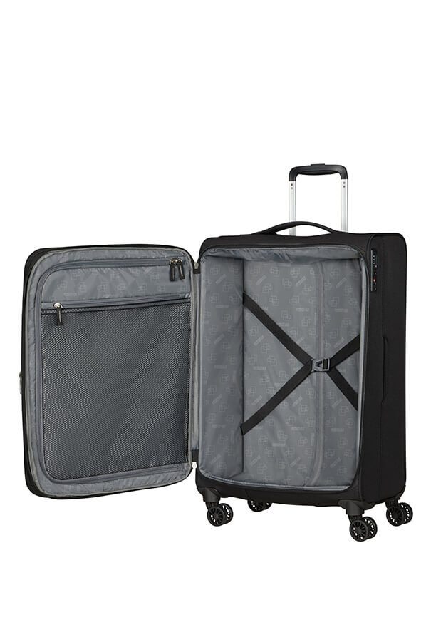 American Tourister Aerospin Spinner Expandable M  Czarny