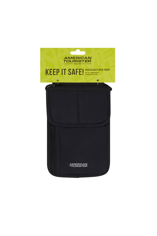 Neck Pouch Saszetka na szyję z RFID | American Tourister American Tourist. Ta RFID Security Neck Pouch  Czarny