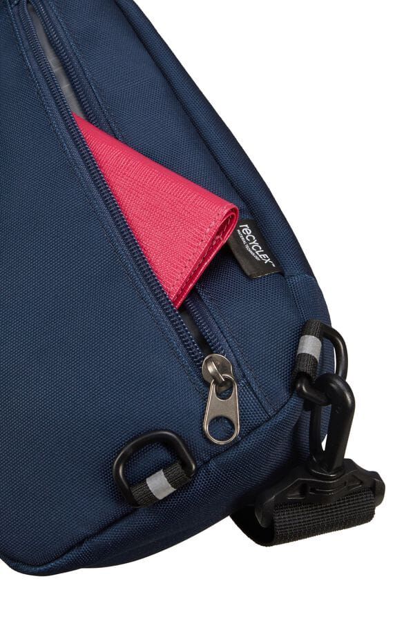 American Tourister Brightup Sling Bag Zip  Navy