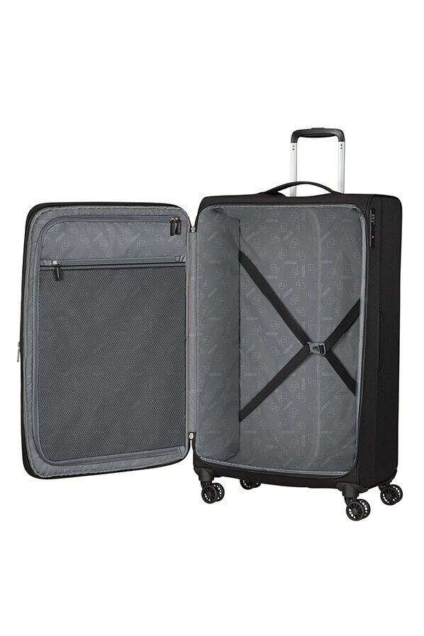 American Tourister Aerospin Spinner Expandable L  Czarny