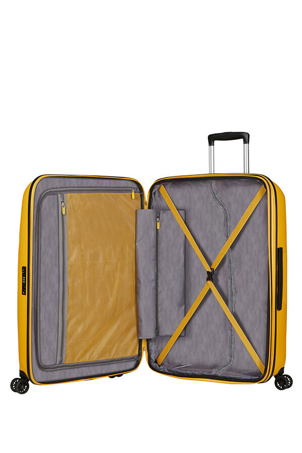 American Tourister Bon Air Dlx Spinner TSA Expandable 75cm  Light Yellow