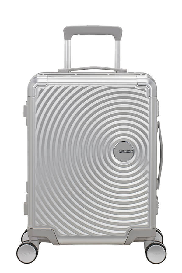 American Tourister Soundbox Alu Spinner TSA 55cm  Silver