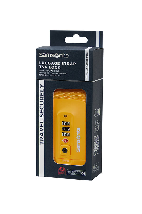 Samsonite Ta Revolution Luggage Strap/TSA Lock  Ż&oacute;łty