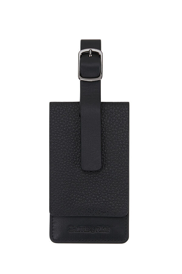 Samsonite Ta Revolution Leather Luggage Tag  Czarny