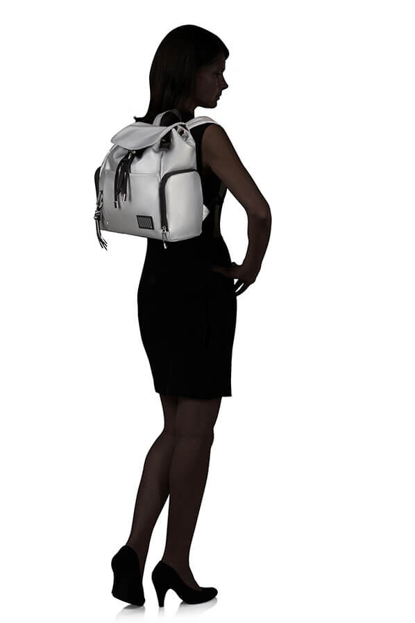 Samsonite Wander Last Backpack 3PKT 1 Buckle  Metallic Silver