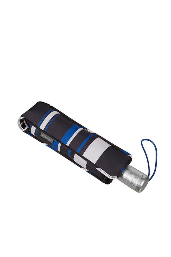 Samsonite Alu Drop S Safe 3 Sect. Auto O/C  Blue Stripes