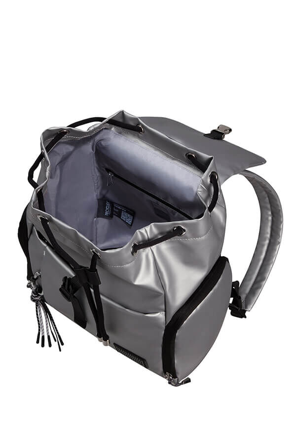 Samsonite Wander Last Backpack 3PKT 1 Buckle  Metallic Silver