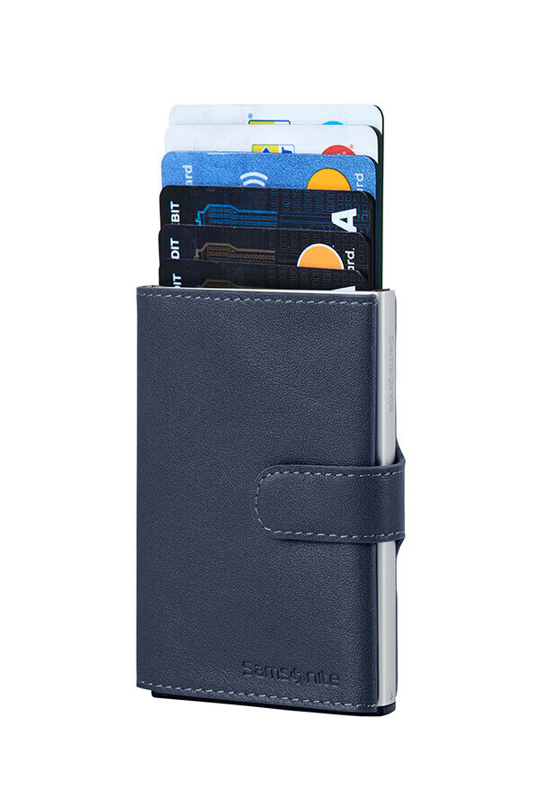 Samsonite Alu Fit 202 - Slide-up Wallet  Niebieski