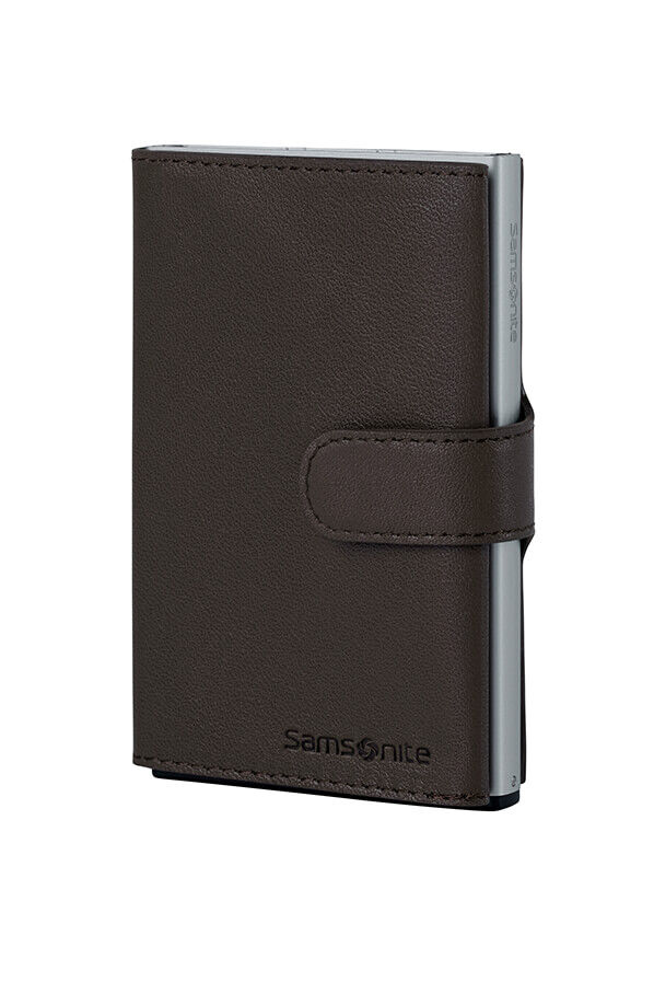 Samsonite Alu Fit 202 - Slide-up Wallet  Ciemnobrązowy