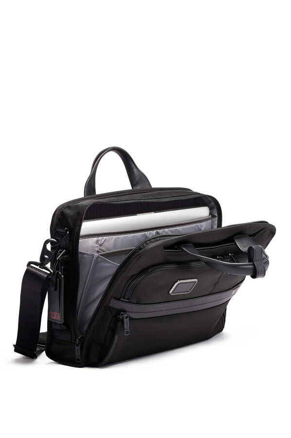TUMI Alpha 2 SLIM THREE WAY BRIEF  Black