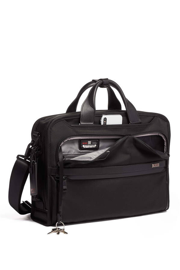 TUMI Alpha 2 SLIM THREE WAY BRIEF  Black